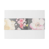 Aquarell Rosa Gelbe Rosen, schwarz verschwommen, H Einladungsbanderole (Rückseitenbeispiel)