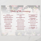 Aquarell Rosa Gelbe Rosen, schwarz verschwommen, H Flyer (Hinten)