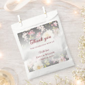 Aquarell Rosa Gelbe Rosen, schwarz verschwommen, H Geschenktütchen (Ausgeschnitten)