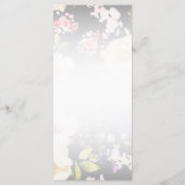 Aquarell Rosa Gelbe Rosen, schwarz verschwommen, H Menükarte (Rückseite)