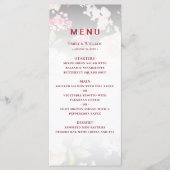 Aquarell Rosa Gelbe Rosen, schwarz verschwommen, H Menükarte (Vorderseite)