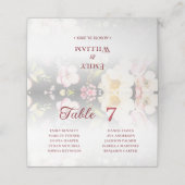 Aquarell Rosa Gelbe Rosen, schwarz verschwommen, H Platzkarte (Außenseite Aufgefaltet)