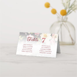 Aquarell Rosa Gelbe Rosen, schwarz verschwommen, H Platzkarte