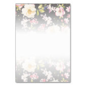 Aquarell Rosa Gelbe Rosen, schwarz verschwommen, H Tischnummer (Rückseite)