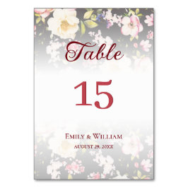 Aquarell Rosa Gelbe Rosen, schwarz verschwommen, H Tischnummer