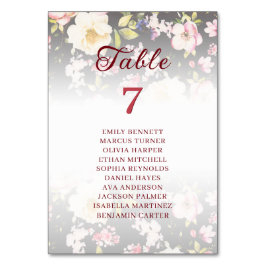 Aquarell Rosa Gelbe Rosen, schwarz verschwommen, H Tischnummer