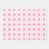 Aquarell Rosa & Grün Bogen Mahjong Geschenkpapier Set (Vorderseite)