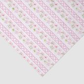 Aquarell Rosa & Grün Schleife Mahjong Seidenpapier (Ausschnitt)