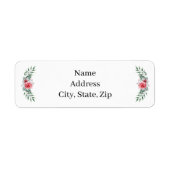 Aquarell Rosa Grüne Foliage Adresse (Vorne)