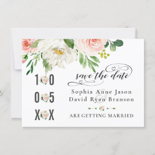 Aquarell-Rosa-Hauch-Blumen-Hochzeit-Handschrift Save The Date