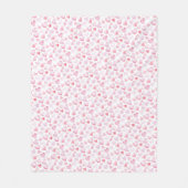 Aquarell-Rosa-Herzen Valentinstag Fleecedecke (Vorderseite)