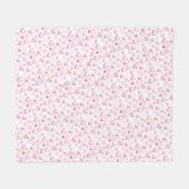 Aquarell-Rosa-Herzen Valentinstag Fleecedecke (Vorderseite (Horizontal))
