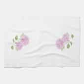 Aquarell-Rosa Hortensie Geschirrtuch (Horizontal)