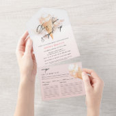 Aquarell Rosa Ice Brautparty Einladung (Abreißen)