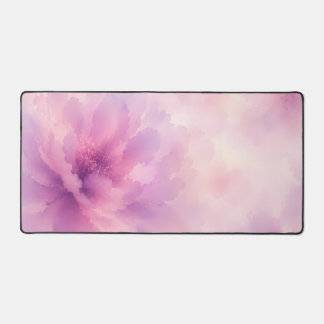 Aquarell-Rosa-Lavendel-Blüten-Abstrakt Schreibtischunterlage