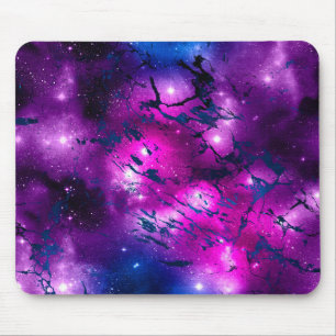 Aquarell-Rosa, Lila- und Blaumar-Mor Galaxy Mousepad