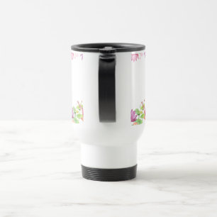 Aquarell Rosa Lotus Blumen Garten HOCHZEIT Reisebecher