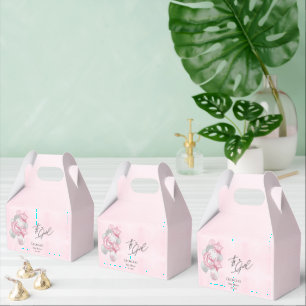 Aquarell Rosa Luftballons - Es ist ein Mädchen - B Geschenkschachtel