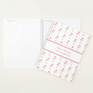 Aquarell-Rosa-Mohn-Blumen-Wochenplaner Planer