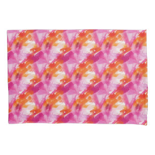 Aquarell Rosa Orange Abstrakt Kissenbezug