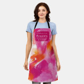 Aquarell Rosa Orange Abstrakte Küche Schürze (Getragen)