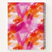 Aquarell-Rosa-Orange-Abstrakte-Rezepte Notizblock (Rückseite)