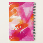 Aquarell Rosa Orange Planer (Rückseite)
