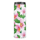 Aquarell Rosa Orchideen Thermosbecher (Rückseite)