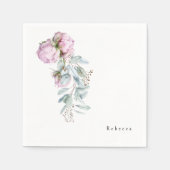 Aquarell Rosa-Peonies-Dusche Serviette (Vorderseite)