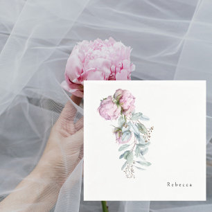 Aquarell Rosa-Peonies-Dusche Serviette