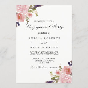 Aquarell-Rosa-Pfingstrosen-Hochzeitseinladung Einladung