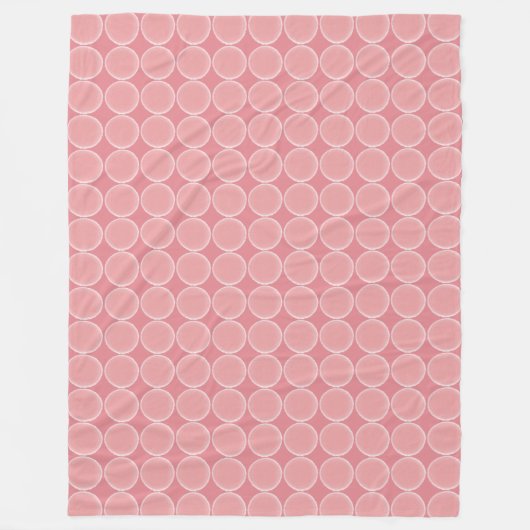Aquarell-Rosa-Punkte-Muster Fleecedecke (Vorderseite)