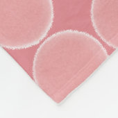 Aquarell-Rosa-Punkte-Muster Fleecedecke (Ecke)