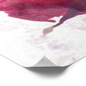 Aquarell.Rosa Rose. Poster (Ecke)