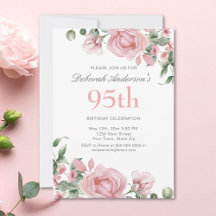 Aquarell-Rosa-Rosen-95. Geburtstagsfeier
