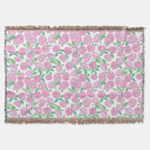 Aquarell, rosa Rosen Decke
