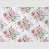 Aquarell-Rosa-Rosen-Decoupage  Seidenpapier (Vorderseite)