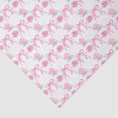 Aquarell Rosa Rosen & Schleifen Seidenpapier (Ausschnitt)