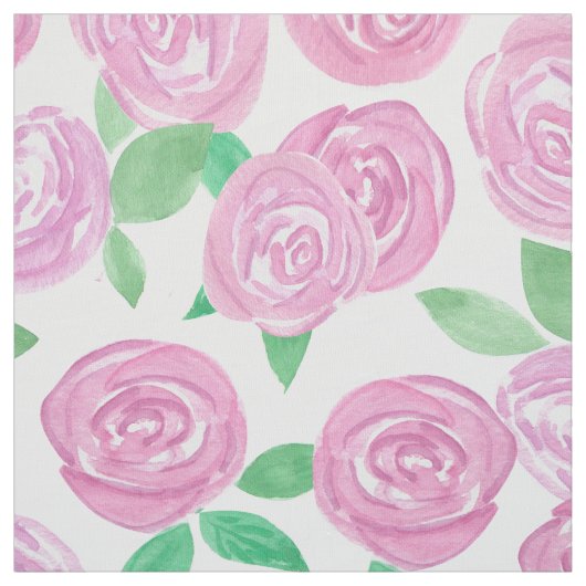 Aquarell Rosa Rosen Stoff (Muster)