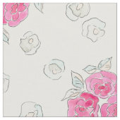 Aquarell Rosa Rosen. Stoff (Nahaufnahme)