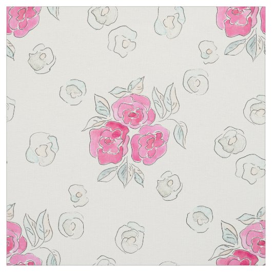 Aquarell Rosa Rosen. Stoff (Muster)