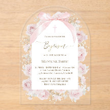 Aquarell rosa Rosen Taufe