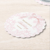 Aquarell rosa Schleife Geburtstag Untersetzer (angewinkelt)