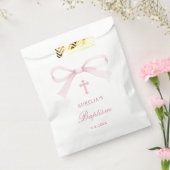Aquarell Rosa Schleife Taufe Geschenktütchen (Versiegelt)