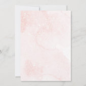 Aquarell rosa Stardust Elefant-Babyparty Einladung (Rückseite)