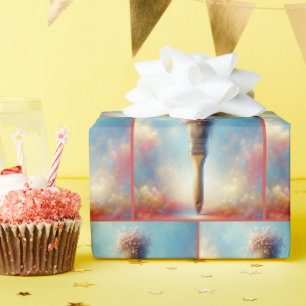 Aquarell-Rosa-Sträußchen in Pinsel Geschenkpapier