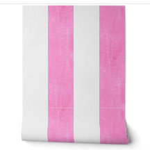 Aquarell Rosa Streifen | Mädchen-Kinderzimmer