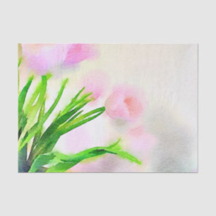 Aquarell-rosa Tulpen Seidenpapier