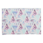 Aquarell-rosa u. blaues Palme-Muster Kissenbezug (Vorderseite-Rechts)