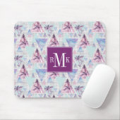 Aquarell-rosa u. blaues Palme-Muster Mousepad (Mit Mouse)